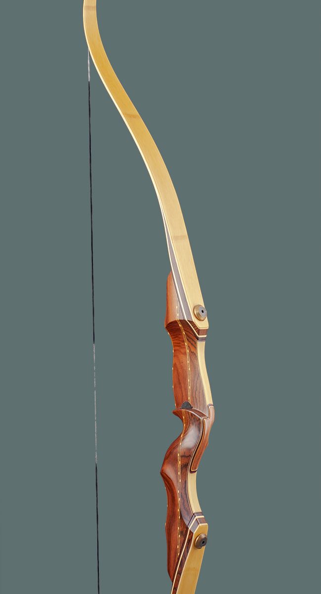 Occasione nuovo Ricurvo Blacktail TD originale prodotto da Norm Johnson, LH 62" 50#@28", riser in Palissandro Brasile e flettenti in Bamboo, corda in Fastflite
